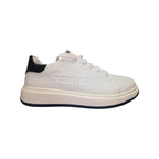 Ferrè sneaker bianca con dettagli blu navy