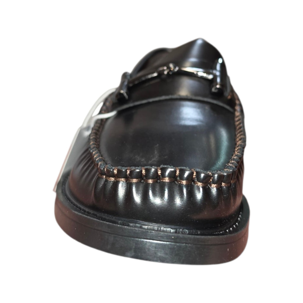Gianmarco Venturi mocassino marrone scuro con cuciture decorative