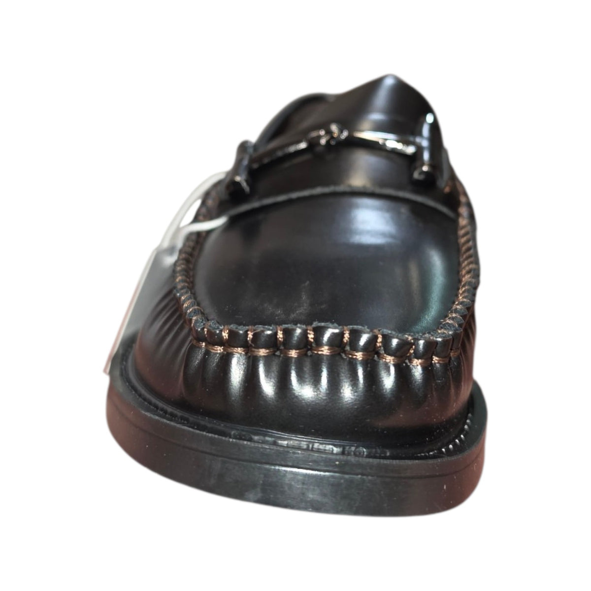 Gianmarco Venturi mocassino marrone scuro con cuciture decorative