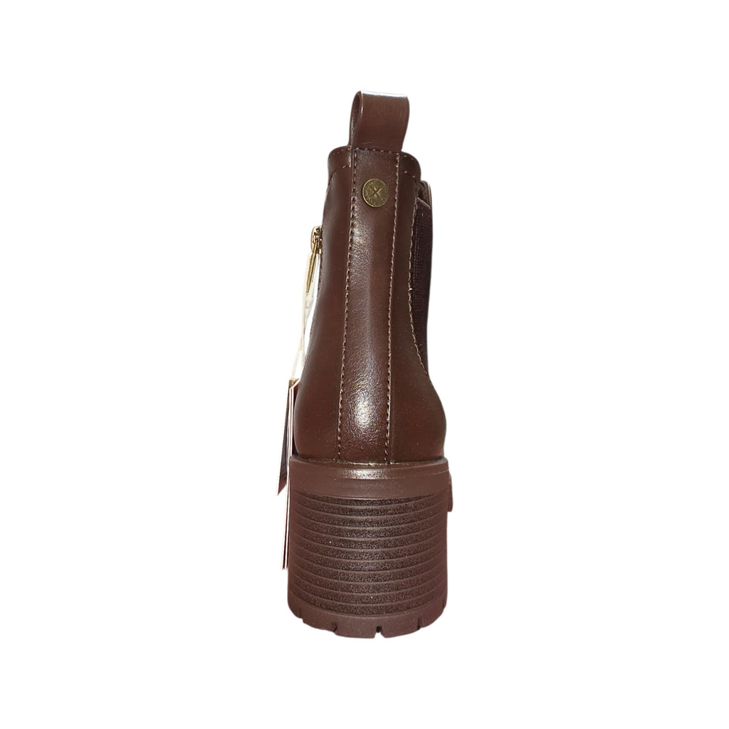 XTI tronchetto Chelsea marrone con tacco