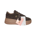 Keys sneaker platform marrone con dettagli oro