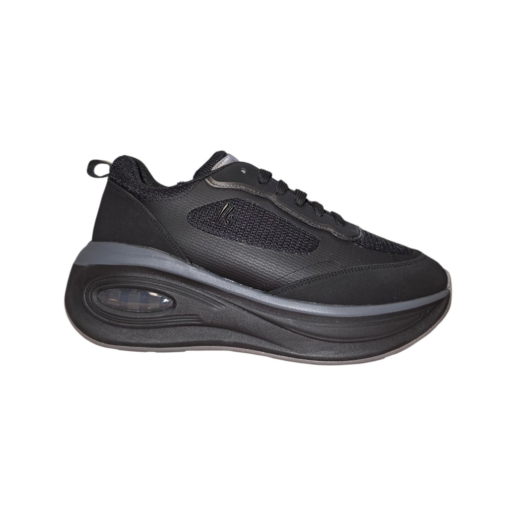 Keys sneaker nera con suola alta sagomata