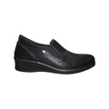 Laura Azzana | Slip-on donna nera traforata con zeppa