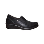 Laura Azzana | Slip-on donna nera traforata con zeppa