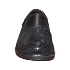 Laura Azzana | Slip-on donna nera traforata con zeppa