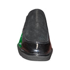 Prodotto Italiano | Slip-on donna nera con elastici e zeppa