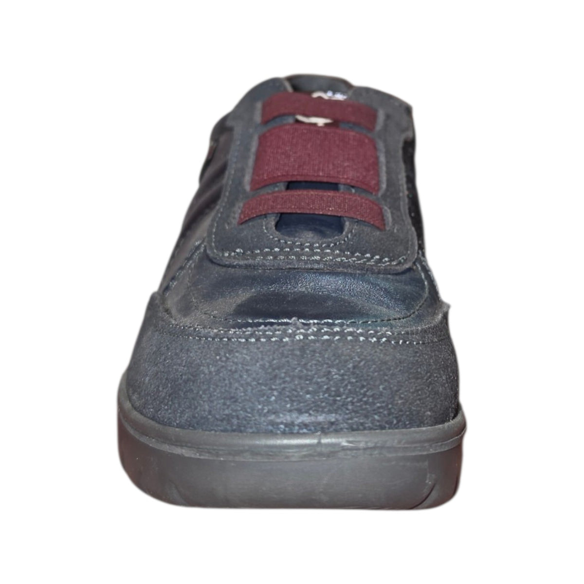 Laura Azzana | Sneaker donna blu metallizzato con dettagli bordeaux