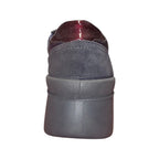Laura Azzana | Sneaker donna blu metallizzato con dettagli bordeaux