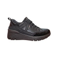 Laura Azzana | Sneaker donna nera con dettagli lucidi e zeppa