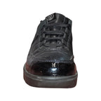 Laura Azzana | Sneaker donna nera con dettagli lucidi e zeppa