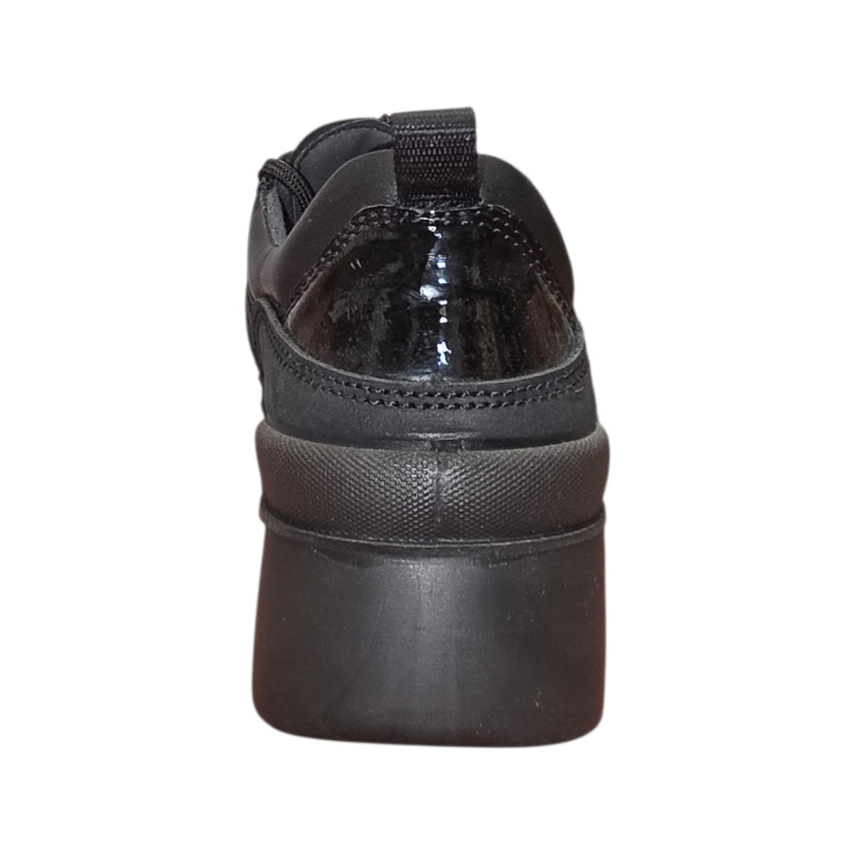 Laura Azzana | Sneaker donna nera con dettagli lucidi e zeppa