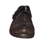 Laura Azzana | Scarpa donna marrone traforata con chiusura a strappo