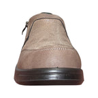 Eco Bio | Slip-on donna taupe con zip laterale