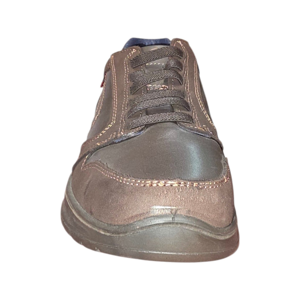Luisetti | Scarpa uomo marrone con lacci e cuciture a contrasto