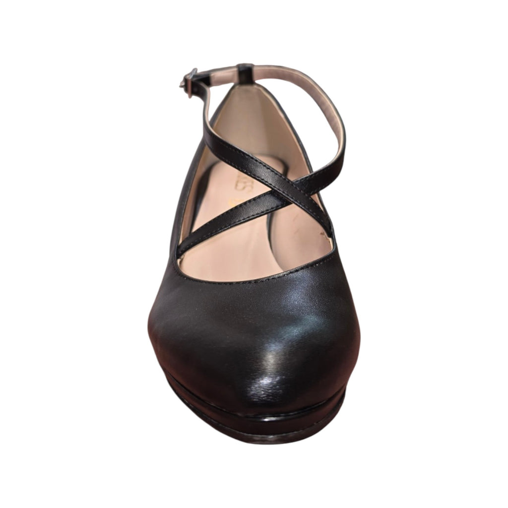 ARRES | Décolleté donna nera con cinturini incrociati