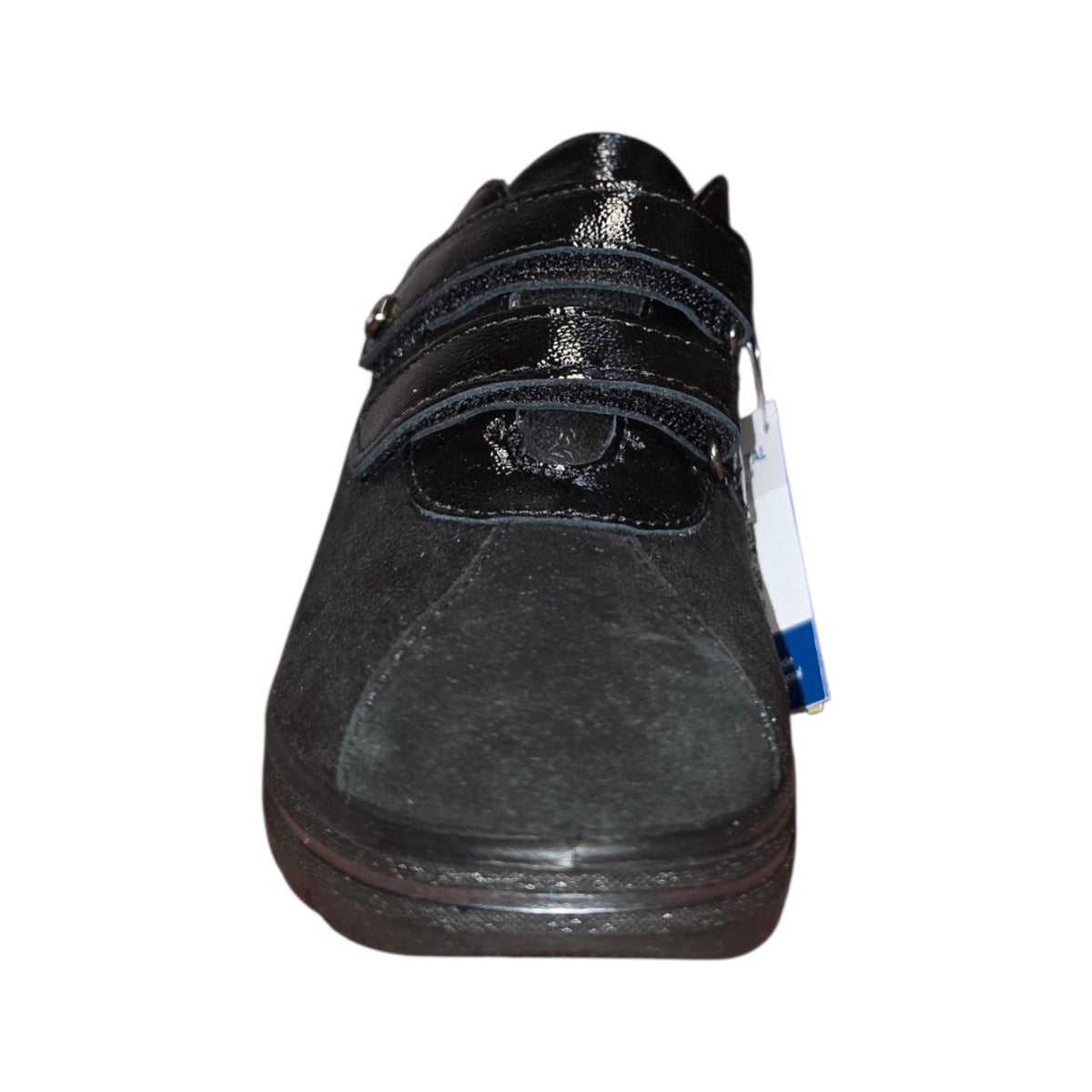 Scarpe IMAC Donna Nere con Zeppa e Strappi Velcro Comfort