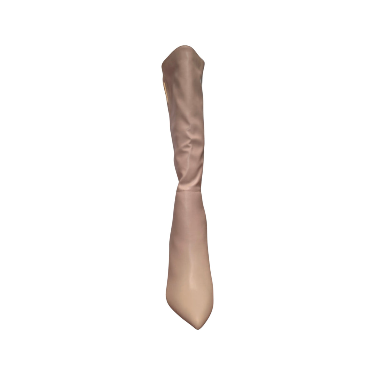 Stivale Donna Alto Beige con Tacco a Spillo e Punta