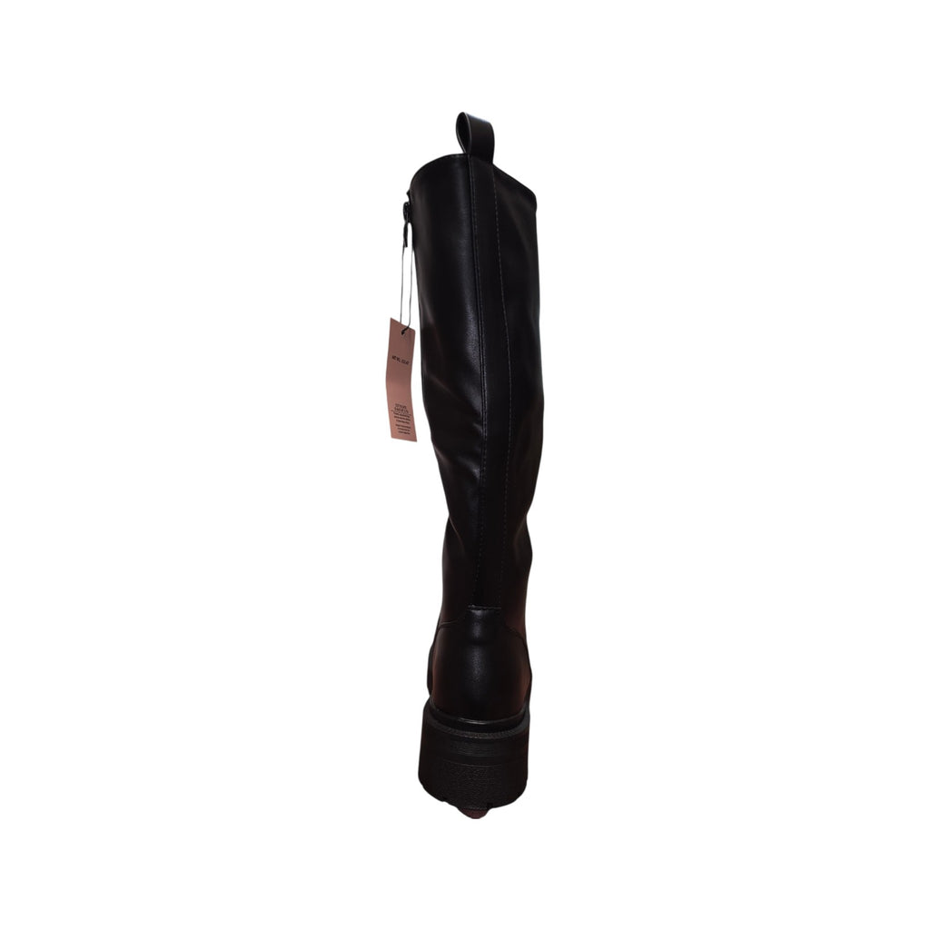 Stivali Queen Helena Alti Neri Stringati con Suola Chunky Donna