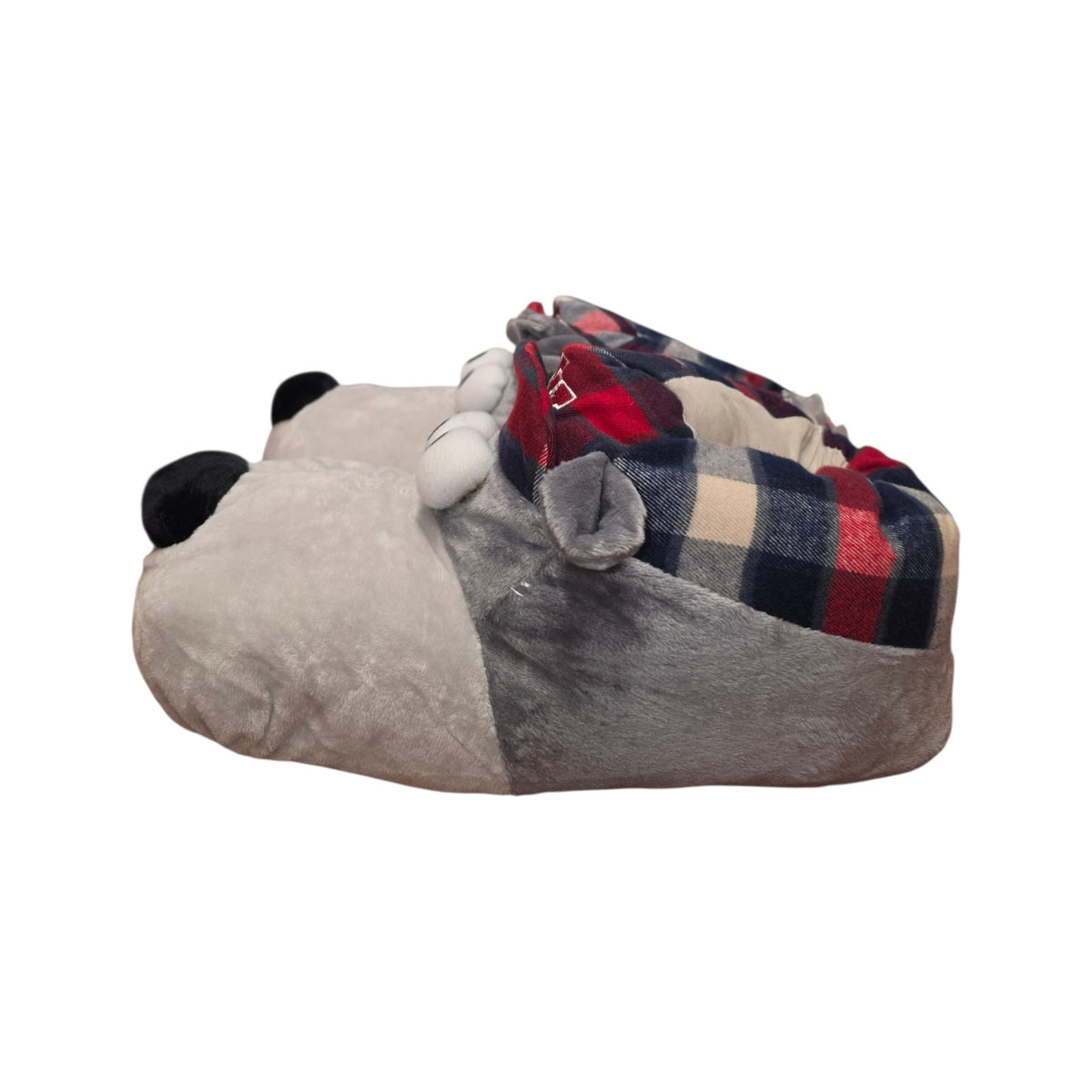 Moppine Peluche Cane Grigio con Dettagli Scozzesi