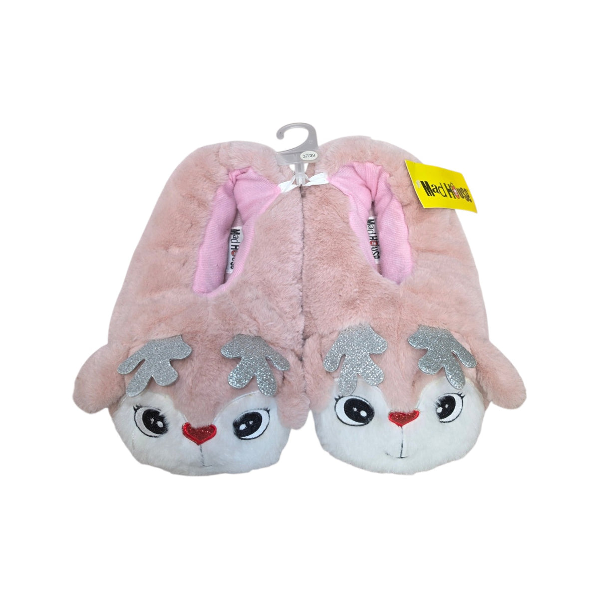 Pantofole Peluche Renna Rosa per Bambina/Donna