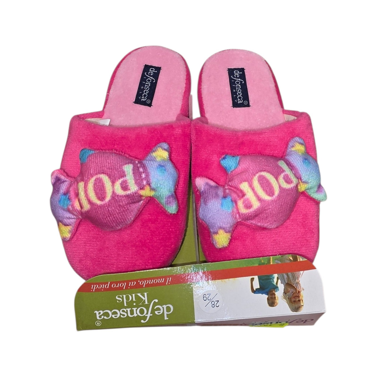 Ciabatte De Fonseca Rosa Fluffy con Dettaglio Decorativo