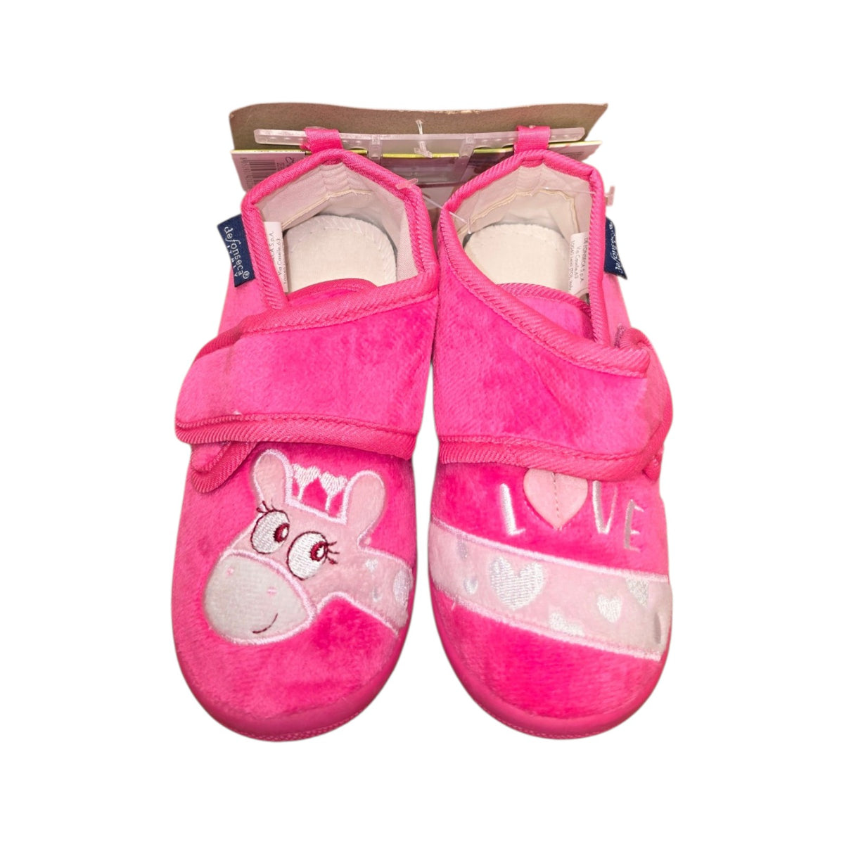 Ciabatte Bambina De Fonseca Rosa con Chiusura a Strappo