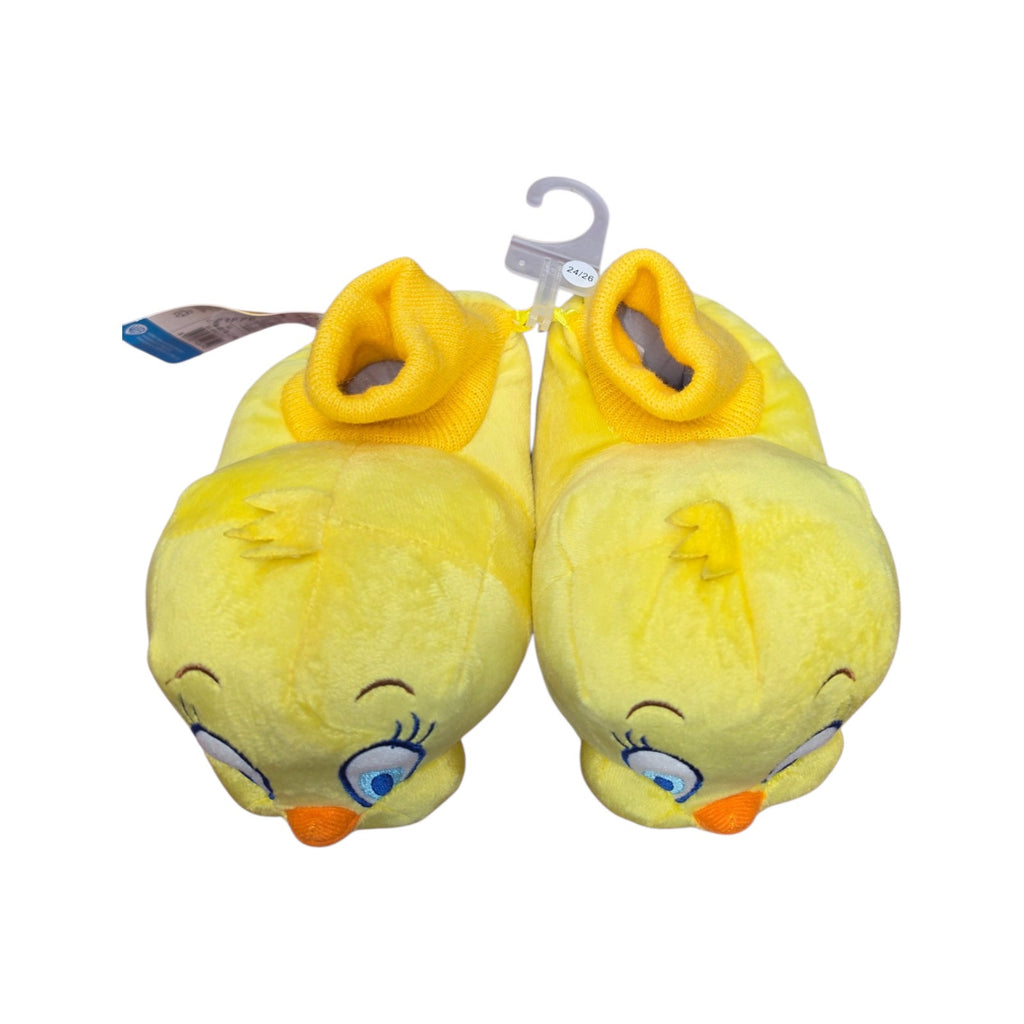 Pantofole Titti Looney Tunes Peluche Gialle Morbide