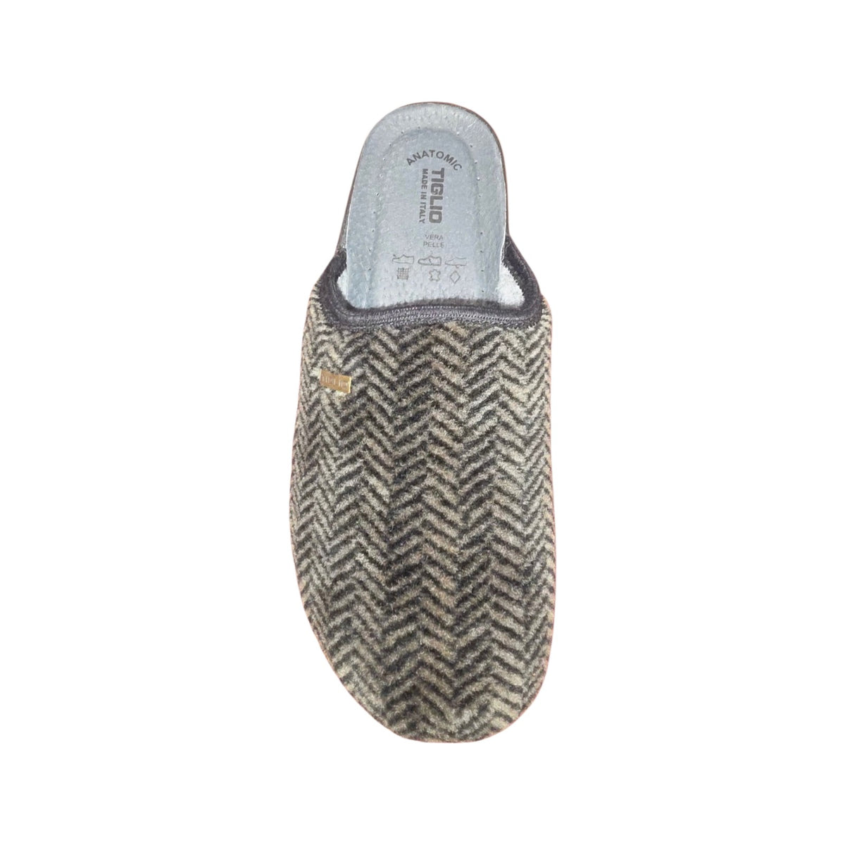 Pantofole da Uomo Tiglio Comfort con Fantasia Chevron