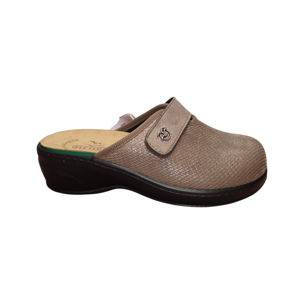 Mule Donna Comfort Fly Flot Antishock Beige con Strappo