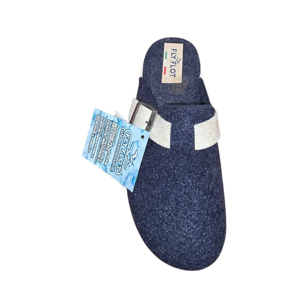 Fly Flot Zoccolo Comfort Donna Blu con Fibbia
