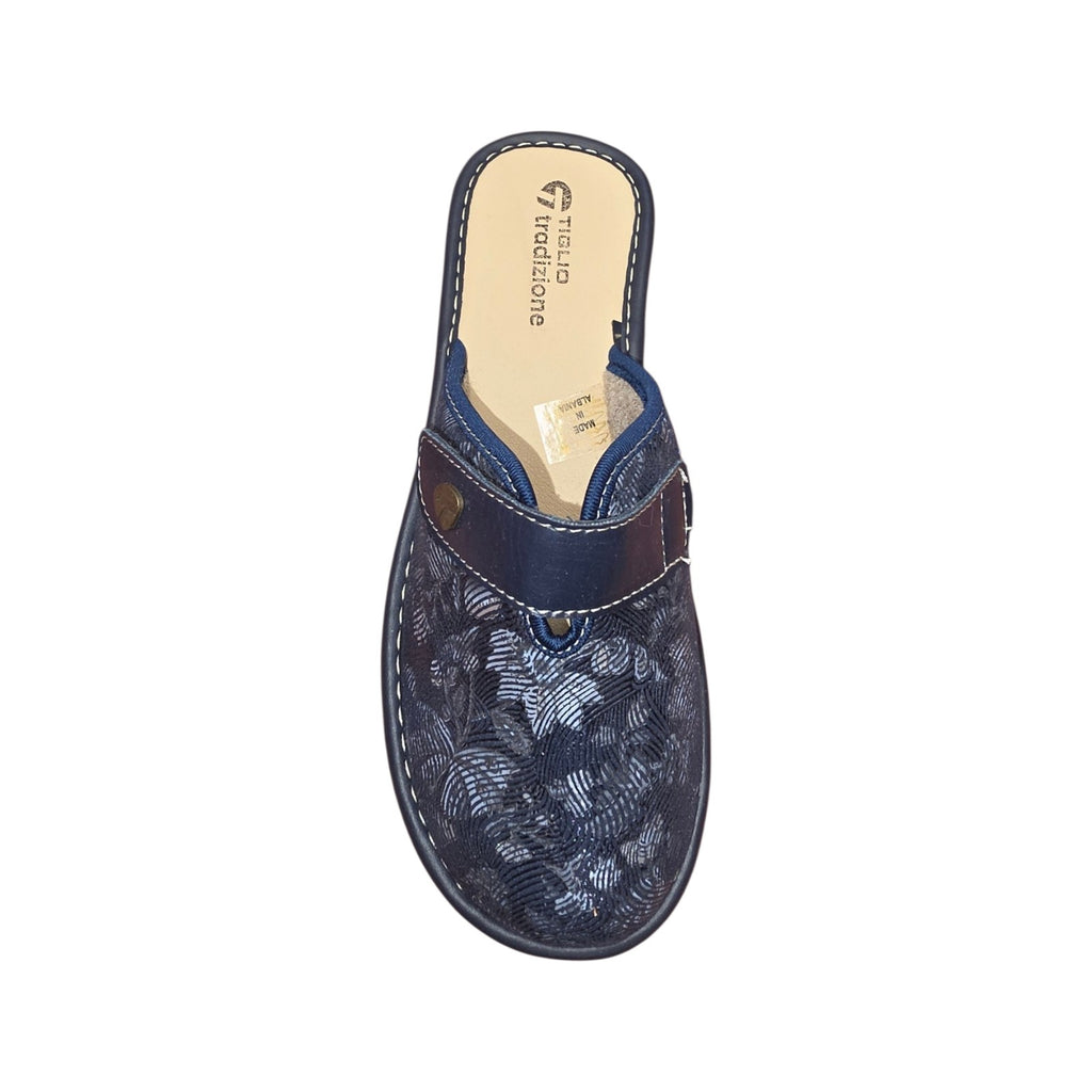 Pantofole Donna Tiglio Tradizione Blu Fantasia Comfort