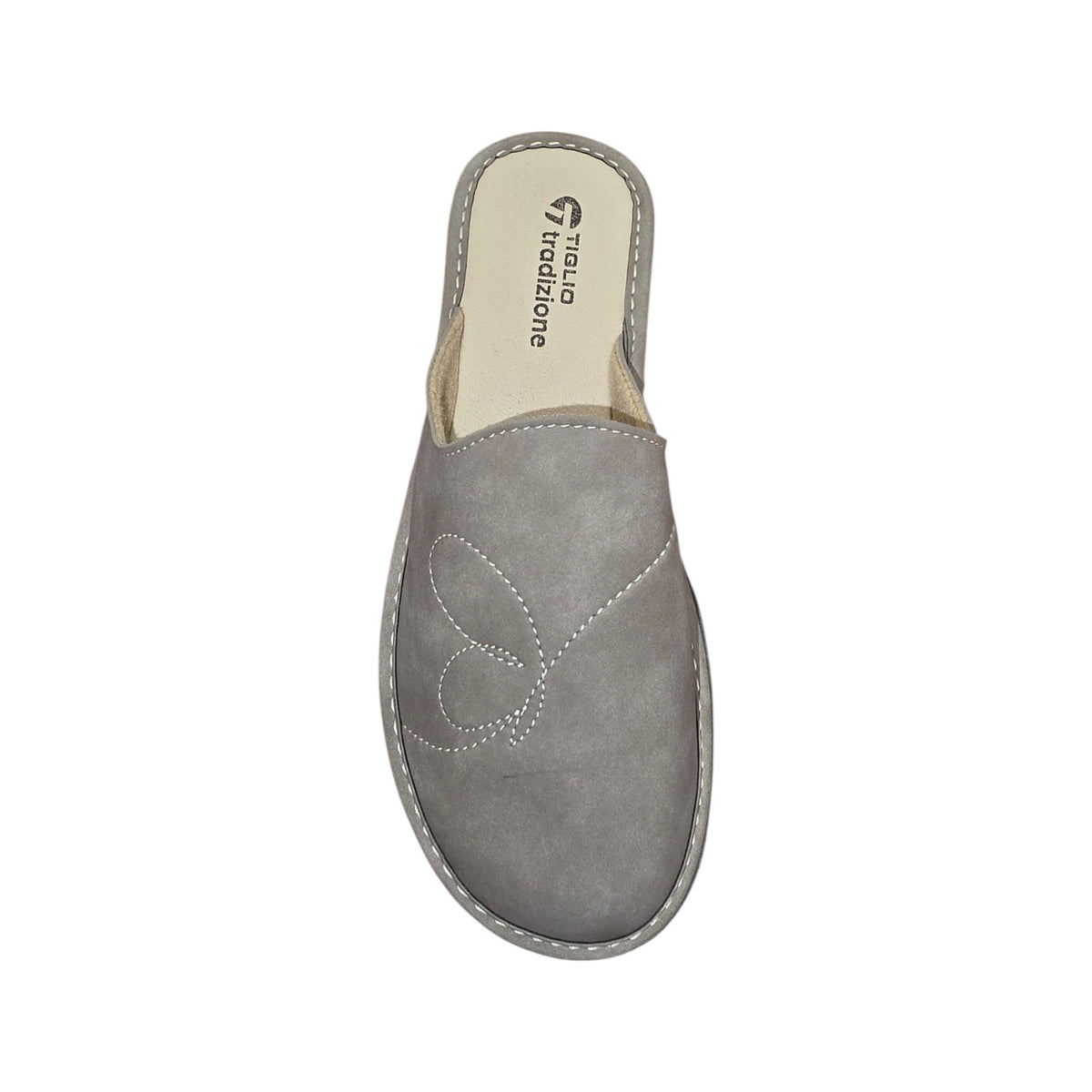 Pantofola Tiglio Donna Grigia Comfort con Zeppa Bassa