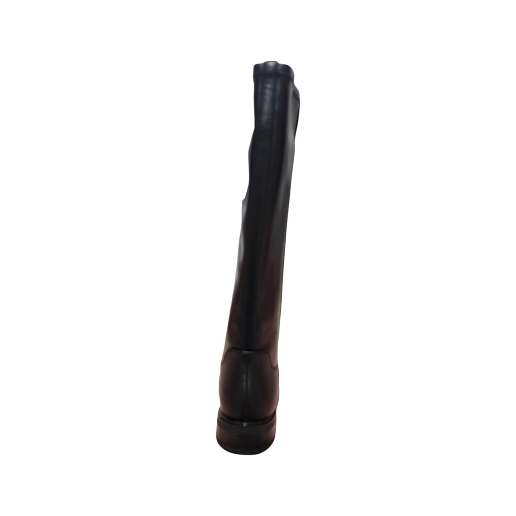 Stivale Alto Donna Keys Nero Elegante con Tacco Basso e Gambale Liscio
