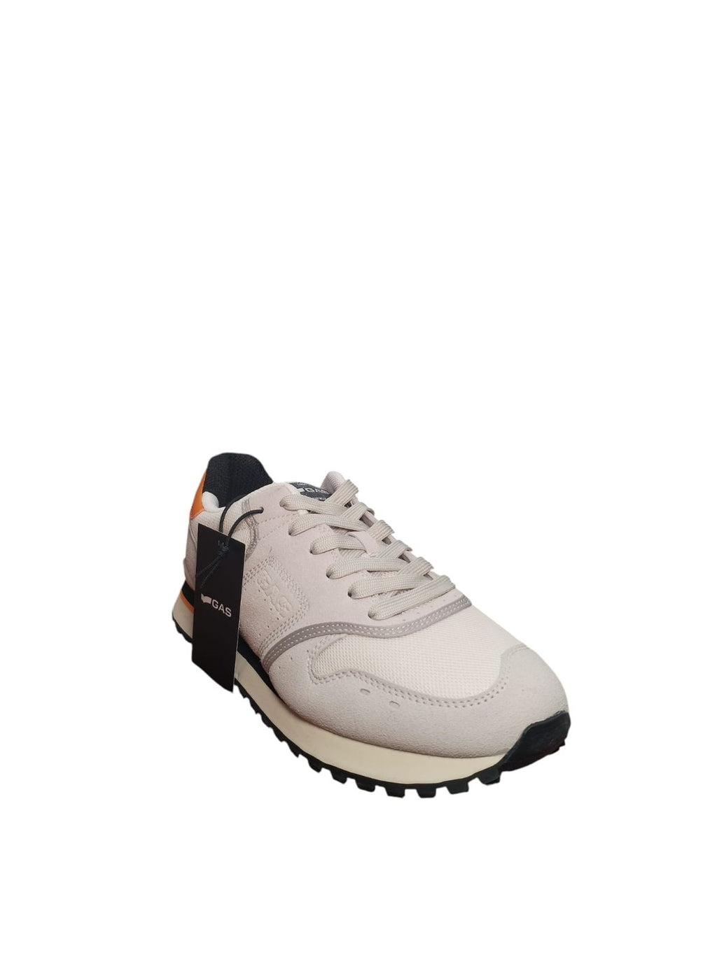 Sneakers GAS Uomo Casual Beige/Grigio con Dettagli Arancio