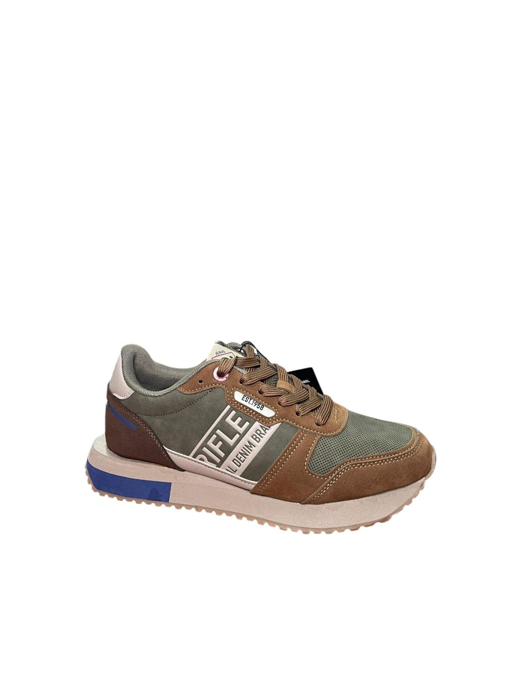 Sneakers Rifle Casual Uomo Donna Marrone Verde Oliva