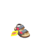 Sandali Balducci Bambino Grigio Rosso Chiusura Strappo