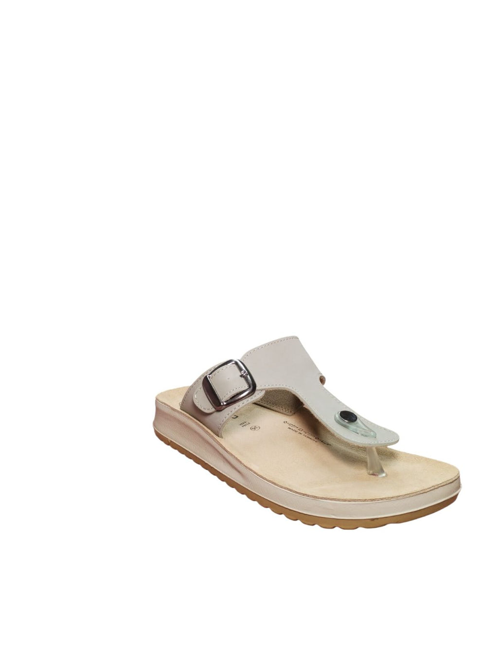 Sandalo Tiglio Infradito Beige Comfort con Fibbia Regolabile
