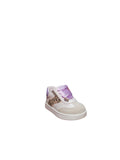 Sneaker Balducci Bambina Bianca Leopardata con Lacci Raso Viola