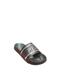 Fila Ciabatte Slide Nere con Logo Argento Uomo/Donna