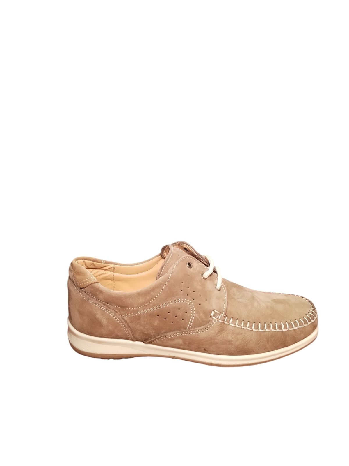 Scarpe Casual Uomo in Pelle Scamosciata Marrone Chiaro