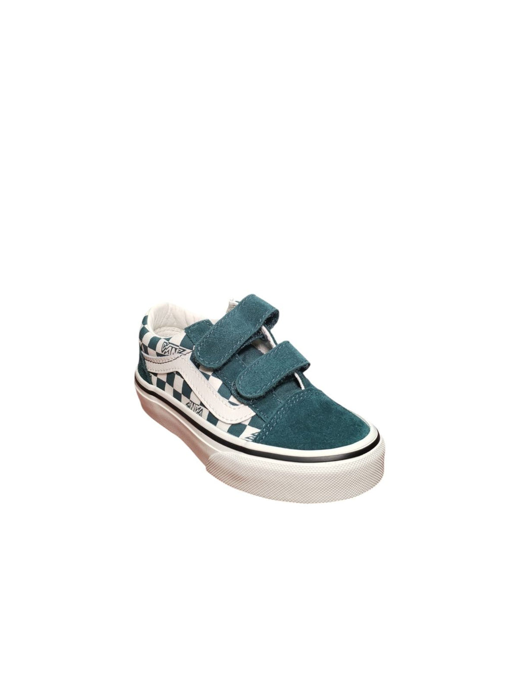 Vans Old Skool V Bambino Teal Scacchi