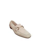Mocassino Donna Elegante Beige Scamosciato con Morsetto