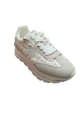 Soprani Sneakers Donna Eleganti Tweed Beige Oro