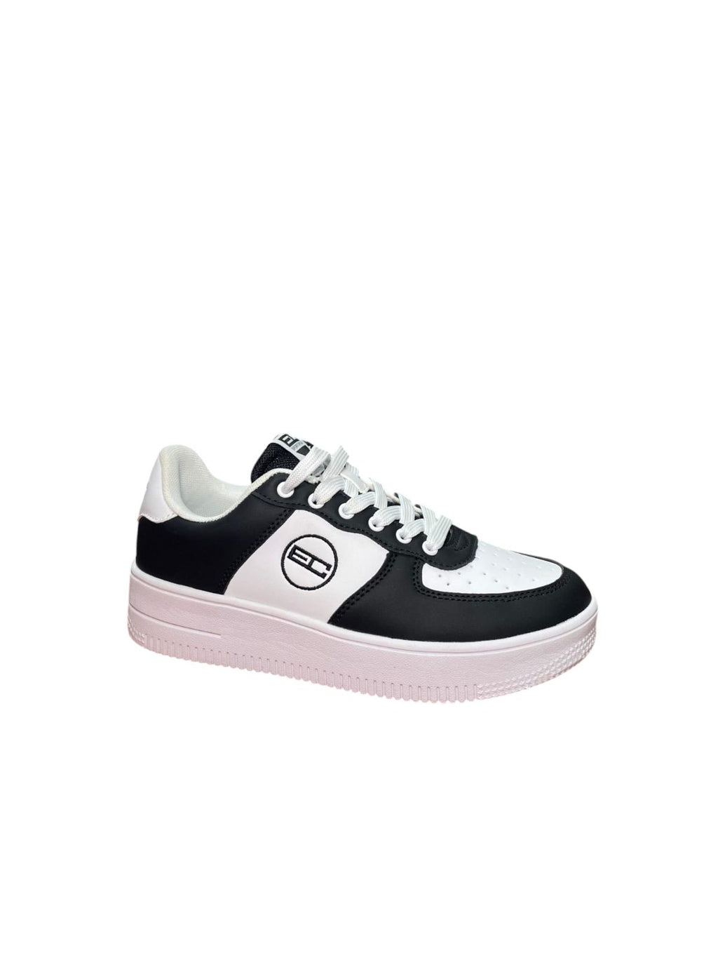 Sneakers Enrico Coveri Bicolore Bianche e Nere con Suola Alta