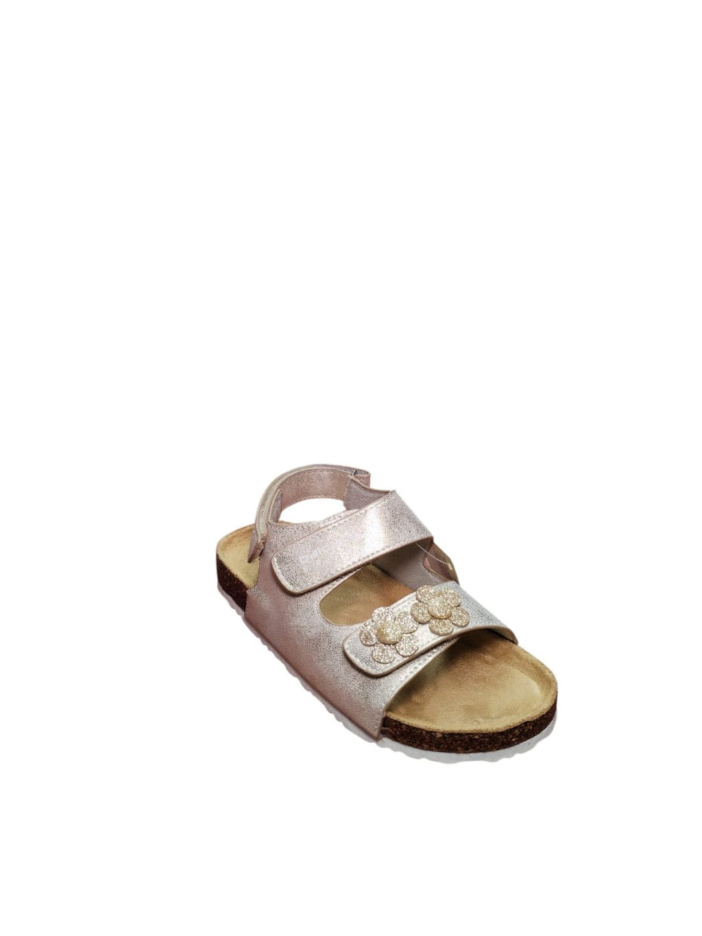 Sandali Balducci Bambina Glitterati Rosa con Fiori Decorativi