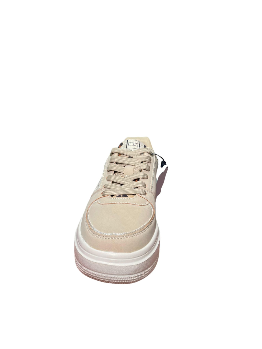 Sneakers Enrico Coveri Donna Beige con Stampa Leopardata e Platform