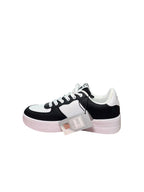 Sneakers Enrico Coveri Bicolore Bianche e Nere con Suola Alta
