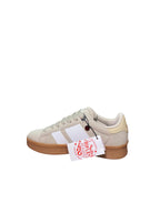 Sneakers Rifle Casual Beige con Strisce Bianche e Suola Caramello