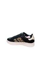 Sneakers Rifle Nere Donna con Dettagli Leopardati