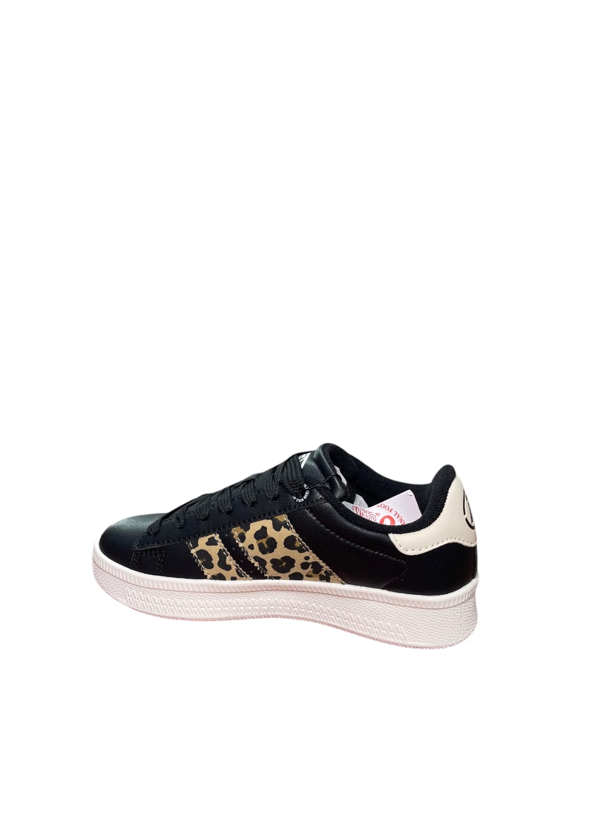Sneakers Rifle Nere Donna con Dettagli Leopardati